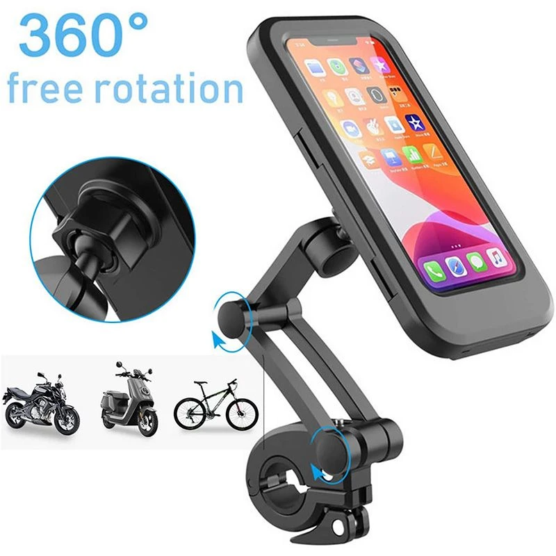 The HL-69 is a popular waterproof bike and motorcycle phone holder with a magnetic mount