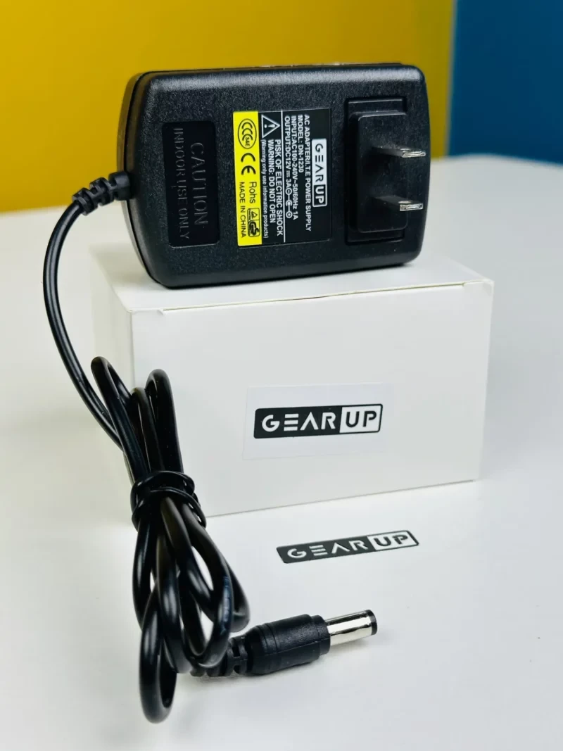 Gear Up Router Power Adapter (AC 100–240V to DC 12V, 3A)